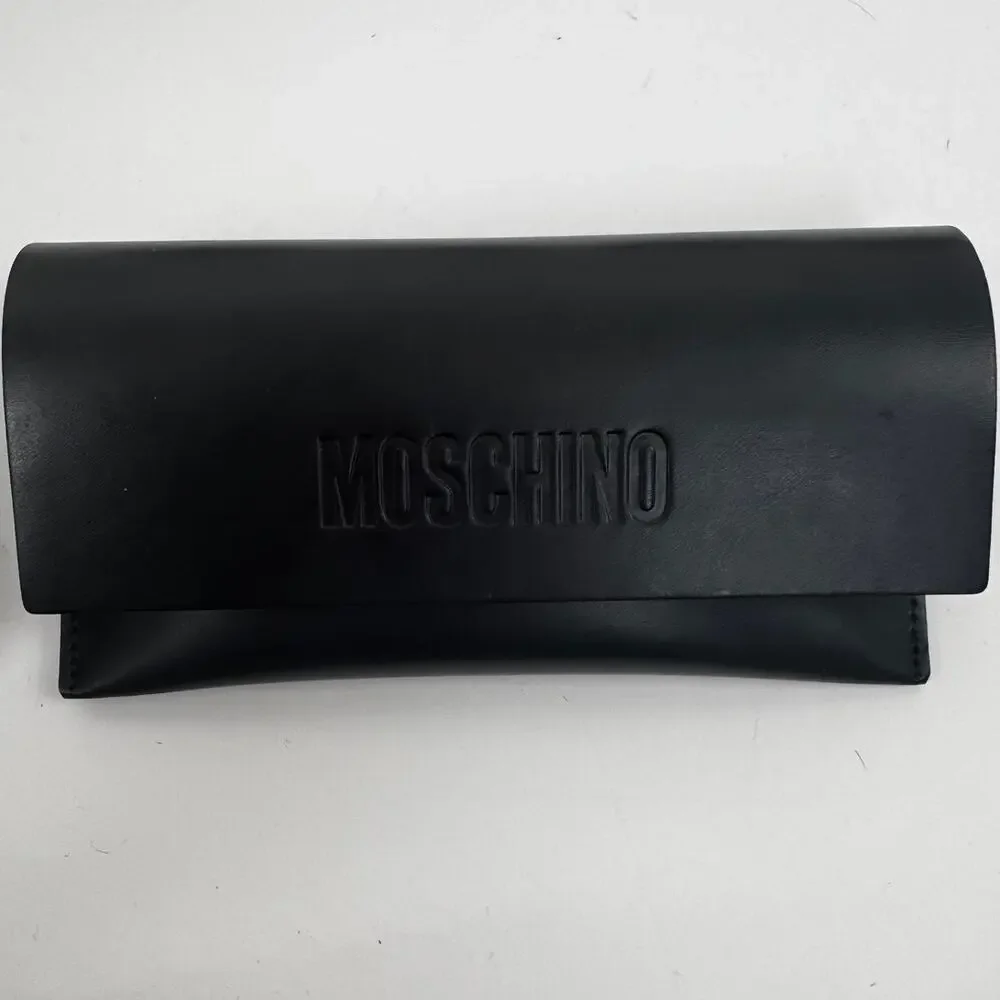 Moschino NWT Heart Shaped Jet Black Oversized Frame Sunglasses - Picture 12 of 12
